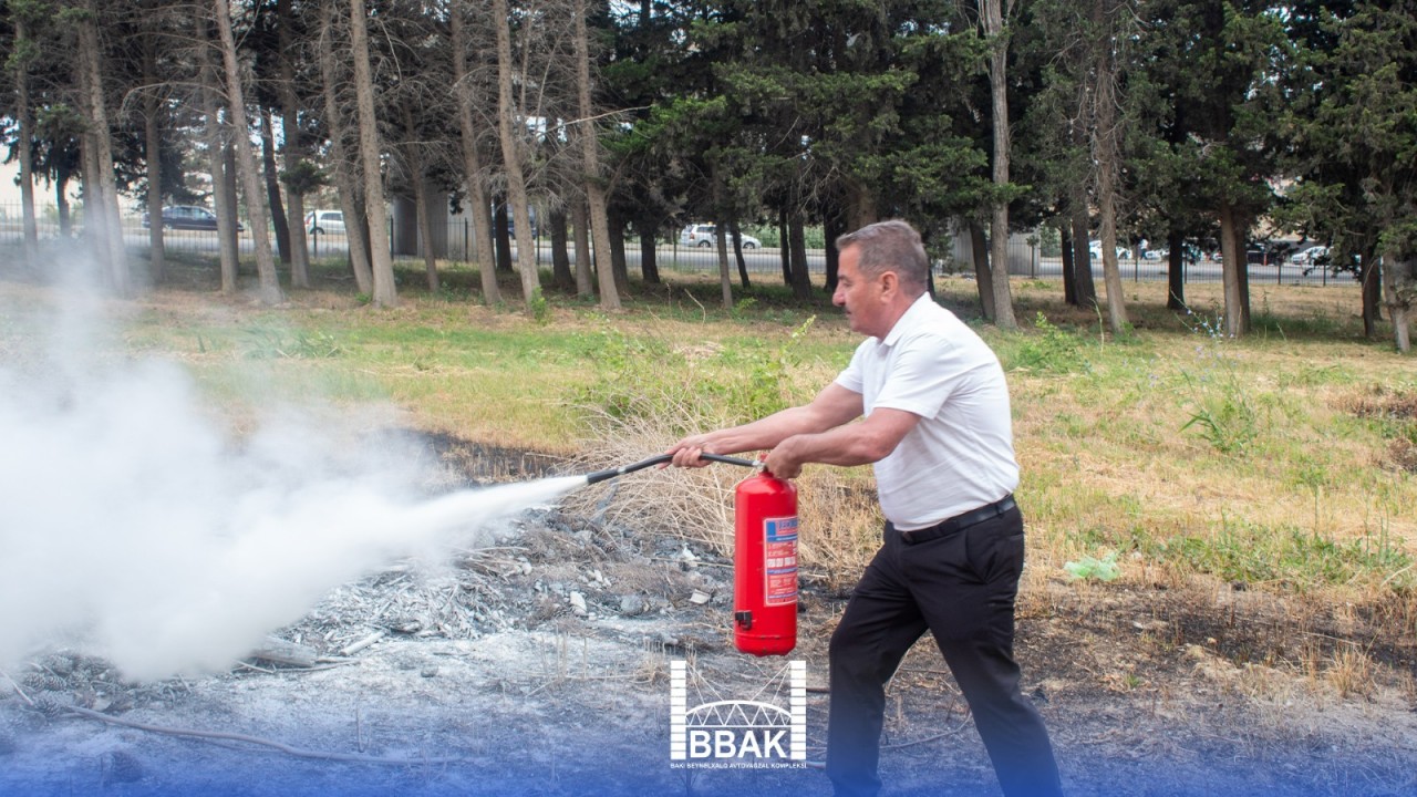 BBAK-da yanğından mühafizə üzrə praktiki təlim-məşqlərə start verilib - FOTOLAR